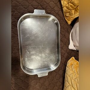 Sleek Silver Kitchen Serving Tray
